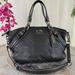 Coach Bags | Coach Madison Woven Leather Sophia Satchel Bag Purse 17757 Black Msrp $498 | Color: Black | Size: Medium