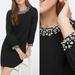 J. Crew Dresses | J.Crew Jewel Embellished Long Sleeve Shift Dress | Color: Black | Size: 2