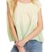 Free People Tops | Free People Little Bit Of Something Ombre Top Xs | Color: Green/Yellow | Size: Xs