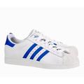 Adidas Shoes | Adidas Shoes Men Size 19 Superstar Ii G17205 White/Blue Os148 Sneakers | Color: Blue/White | Size: 19