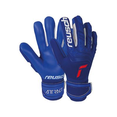 Torwarthandschuhe REUSCH "Attrakt Freegel Silver", Damen, Gr. 12, blau, 95% Elastodien, 3% Polyester, 2% Polyamid, mehrfarbig, sportlich, Handschuhe, mit Evolution Negative Cut