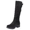 Winterstiefel RIEKER, Damen, Gr. 41, Normalschaft, schwarz, Textil, klassisch, Schuhe, Langschaftstiefel, Blockabsatz, mit Stretch