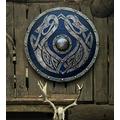 Tecmetooze Valhalla Sea Dragon Jörmungandr Authentic Battleworn Viking Shield Medieval, Round, Battle, Warrior, Shield, Wooden, Round, Shield, Larp, Reproduction, Cosplay, Shield,
