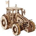 UGEARS DIY The Tractor Wins Model - Wooden Tractor Model Kit - 3D Wooden Puzzles for Adults and Kids with Folding Paper Tank - Mechanical Vehicle Farm Tractor Toy Model Kits for Adults to Build