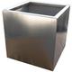 Köhko® Vivo Designer Flower Pot Stainless Steel 28 x 28 x 27 cm Matt Brushed Plant Pot Square and Large