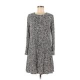 Old Navy Casual Dress - A-Line Crew Neck 3/4 sleeves: Brown Animal Print Dresses - Women's Size Medium - Print Wash