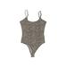 Socialite Bodysuit: Brown Animal Print Tops - Women's Size Large