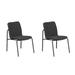 Oxford Garden Orso Stacking Powder Coated Aluminum Patio Dining Side Chair Metal in Black | 31.5 H x 21 W x 25.5 D in | Wayfair ORSC-W.O-PC.C2