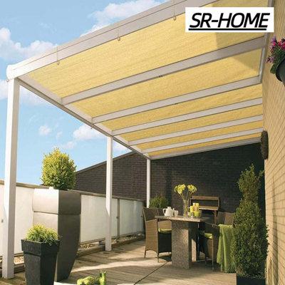 SR-HOME Shade Cloth, UV Block Sun Shade Canopy w/ Grommets For Outdoor Pergola, Patio, Garden Deck | 120 H x 192 W in | Wayfair SRHOME96fcc75