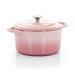 Crock-Pot Artisan Non-Stick Cast Iron Round Dutch Oven Non Stick/Enameled Cast Iron/Cast Iron in Pink | 3 qt | Wayfair 950113365M