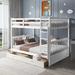 Feodosij Full Over Full Standard Bunk Bed by Harriet Bee Wood in White | 64.6 H x 58.7 W x 80 D in | Wayfair 24F059DB43FF4AB09AB451B59DAE0A07