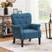 Armchair - Red Barrel Studio® Azani 28.94" W Tufted Armchair Polyester in Blue/Navy | 37 H x 29 W x 28 D in | Wayfair