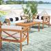 Mondovi 4 Piece Sofa Seating Group Wood/Natural Hardwoods in Brown Laurel Foundry Modern Farmhouse® | Outdoor Furniture | Wayfair