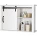 Gracie Oaks Peneranda Wall Mounted Bathroom Cabinet Manufactured Wood in Black/Brown/White | 20 H x 27.5 W x 8 D in | Wayfair