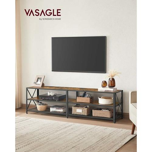 VASAGLE TV-Schrank, Fernsehtisch, Lowboard für Fernseher bis zu 75 Zoll, Fernsehschrank mit