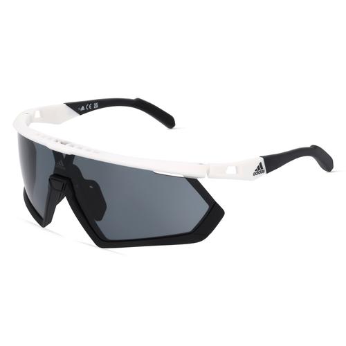 Adidas SP0054 Unisex-Sonnenbrille Vollrand Monoscheibe Kunststoff-Gestell, weiß