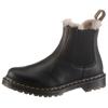 Chelseaboots DR. MARTENS "Leonore", Damen, Gr. 43, schwarz, Leder, Elastischer Einsatz, klassisch, Schuhe, Chunky Boots, Plateau Schuh, Boots mit Warmfutter
