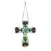 20" x 16" Victorian Design Cross Stained Glass Panel/ Suncatcher