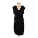 Apt. 9 Cocktail Dress Cowl Neck Short sleeves: Black Print Dresses - Women's Size Small