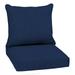 Arden Selections Outdoor Deep Seating Cushion Set 24 x 22 Water Repellent Fade Resistant Deep Seat Bottom and Back Cushion for Chair Sofa and Couch 24 x 22 Sapphire Blue Leala.