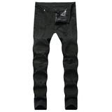 Jeans for Men s Plus Size Capri Trouser Hip-hop Ripped Motorcycle Denim Pant Slim Stretch Leg Pencil Pants