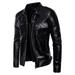 KBKYBUYZ Men s New Foreign Trade Men s Motorcycle Leather Lapel Leather Jacket Leather Large Size Casual Jacket Men s Jacket