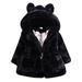 GYRATEDREAM 1-8T Baby Little Girls Winter Fleece Coat Kids Faux Fur Jacket with Hood Thicken Outwear Warm Overcoat