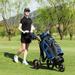 Durable Foldable Steel Golf Push Cart with Mesh Bag
