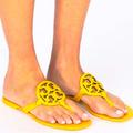 Tory Burch Shoes | Miller Soft Patent Leather Sandal New | Color: Yellow | Size: 7.5