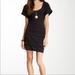 Free People Dresses | Free People Black Striped Knit Scoop Neck Bodycon Lunch Date Mini Dress | Color: Black | Size: S