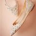 Anthropologie Shoes | Anthropologie Bhldn Badgley Mischka Gigi Flats | Color: Cream/Silver | Size: 8