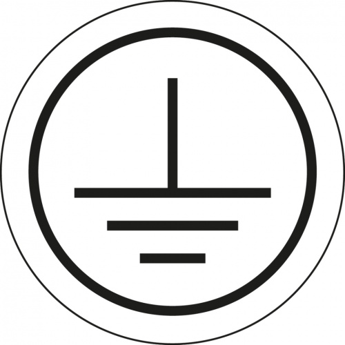 Aufkleber I Leiterkennzeichen Schutzleiter, RoHS-konform, Folie, selbstklebend, Ø 20mm, 500/Rolle, DIN EN 60445 / IEC 60417 Image