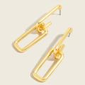 J. Crew Jewelry | J.Crew Double Link Drop Earrings In Gold | Color: Gold | Size: Os