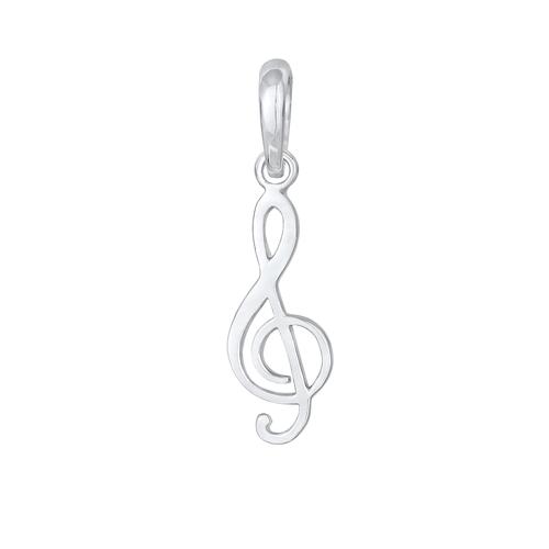 Elli - Notenschlüssel Musik Klassisch 925 Silber Charms & Kettenanhänger 1 ct Damen