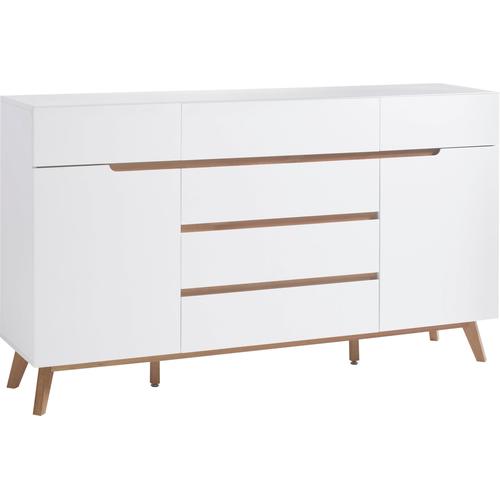 „Sideboard MCA FURNITURE „“Cervo““ Sideboards Gr. B/H/T: 169 cm x 101 cm x 40 cm, 6, weiß (weiß matt) Sideboards Breite ca. 169 cm“