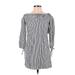 Jack by BB Dakota Casual Dress: Blue Stripes Dresses - Women's Size X-Small