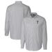 Men's Cutter & Buck Charcoal Georgia Tech Yellow Jackets Vault Stretch Oxford Stripe Long Sleeve Button-Down Shirt