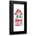 Reed Tara 10x18 Black Modern Framed Museum Art Print Titled - Gardening Gnomes Sentiment vertical I-Home is