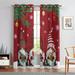 Goory Xmas Thermal Insulated Room Darkening Curtain Grommet Window Curtain Blackout Window Treatments Eyelet Ring Top Window Drapes Style H W:52 xL:84