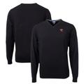 Men's Cutter & Buck Black Louisville Cardinals Lakemont Tri-Blend V-Neck Pullover Sweater