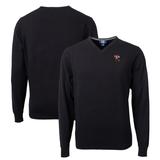 Men's Cutter & Buck Black Louisville Cardinals Lakemont Tri-Blend V-Neck Pullover Sweater