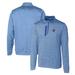 Men's Cutter & Buck Royal Florida Gators Heathered Vault Stealth Quarter-Zip Pullover Top