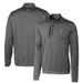 Men's Cutter & Buck Steel Washington State Cougars Heathered Vault Stealth Quarter-Zip Pullover Top