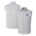 Men's Cutter & Buck Gray Air Force Falcons Vault Stealth Hybrid Quilted Full-Zip Windbreaker Vest