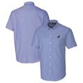 Men's Cutter & Buck Powder Blue Florida Gators Vault Stretch Oxford Short Sleeve Button-Down Shirt