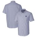 Men's Cutter & Buck Light Blue Georgetown Hoyas Vault Stretch Oxford Short Sleeve Button-Down Shirt