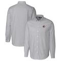 Men's Cutter & Buck Charcoal Florida State Seminoles Vault Stretch Oxford Stripe Long Sleeve Button-Down Shirt