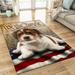 Rectangle Area Rug For Living Room Bedroom Jack Russell Terrier Dog Rug American We The People NTB215Rv2 - 3x5 ft.