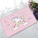 ABPHQTO Unicorn Pop Art On The Pink Doormat Entrance Rug Area Rug Floor Mat Home Decor 23.5x16.7 Inch