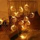 DYstyle 10LED 1.5 Meters LED Star Moon String Lights Battery Powered Star Fairy String Lights LED Kerosene String Lights Warm White Festival Decorative String Lights